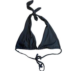 Lenny Charcoal Gray Halter Bikini Top Size Unknown Beach Boho Swim Resort Style